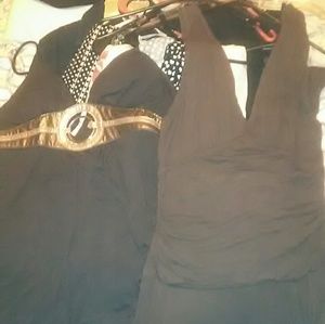 💥2 NWOT Brown Maxi dress Rue21 sz XL & BCBG sz L